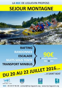 Affiche séjour Saint Béat 2016
