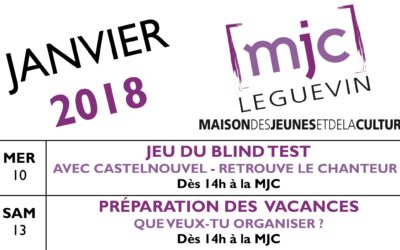 PROGRAMME ANIMATIONS JANVIER 2018