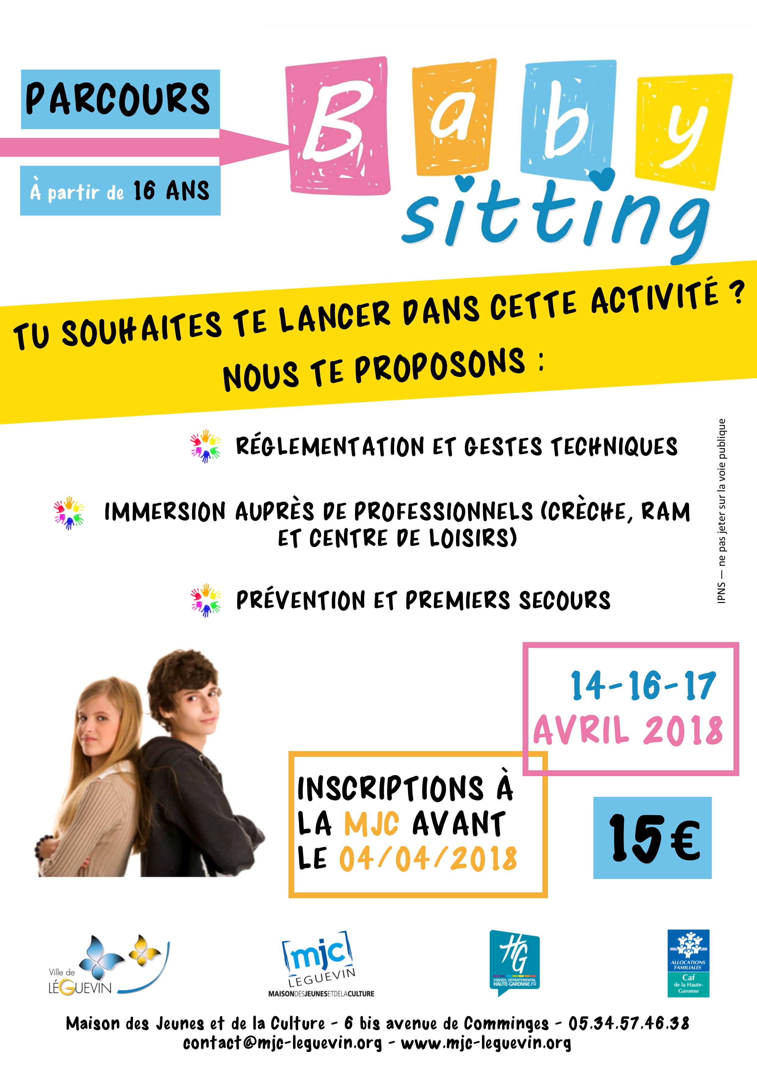 PARCOURS BABYSITTING MJC de Leguevin Maison des Jeunes et de la Cultures de Léguevin