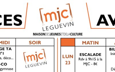 PROGRAMME VACANCES AVRIL 2018
