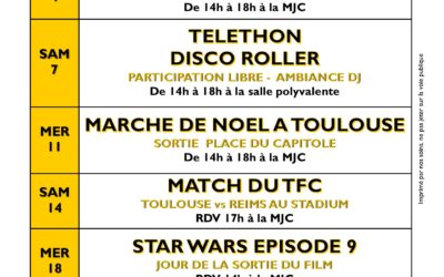 PROGRAMME DECEMBRE 2019