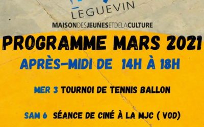ANIMATIONS « ESPACE JEUNES » MARS 2021