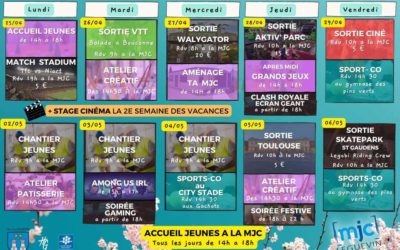 PROGRAMME VACANCES DE PRINTEMPS 2022