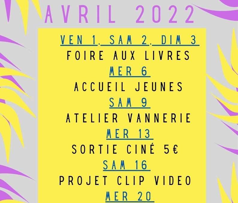 PROGRAMME AVRIL 2022