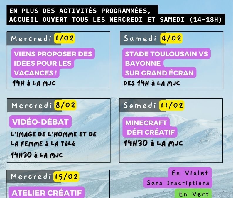 PROGRAMME FEVRIER 2023