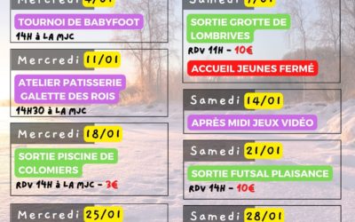 PROGRAMME JANVIER 2023