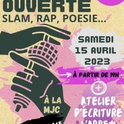 SOIREE SCENE OUVERTE 15/04 – RAP, SLAM, POESIE