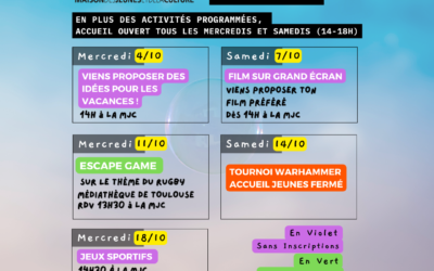 PROGRAMME OCTOBRE 2023