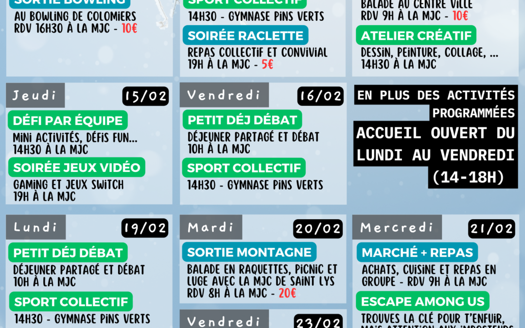 PROGRAMME VACANCES HIVER 2024