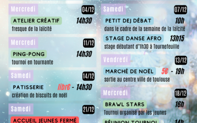DECEMBRE 24 – Programme Action jeunes