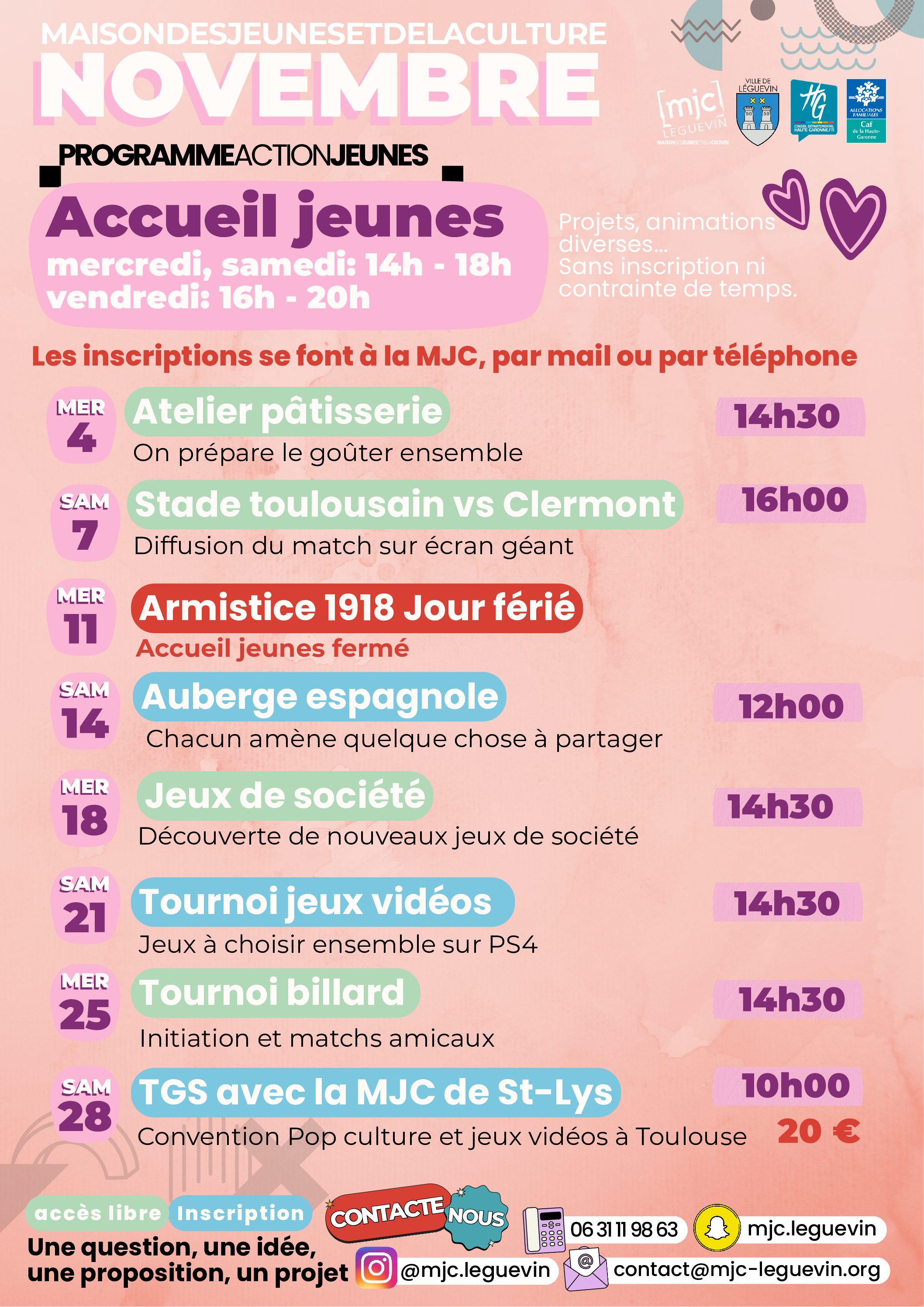 Programme novembre 2026